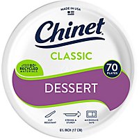 Chinet Plates Appetizer and Dessert Classic White Wrapper - 70 Count - Image 2