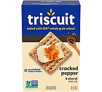 Triscuit Crackers Wheat Whole Grain Cracked Pepper & Olive Oil - 8.5 Oz