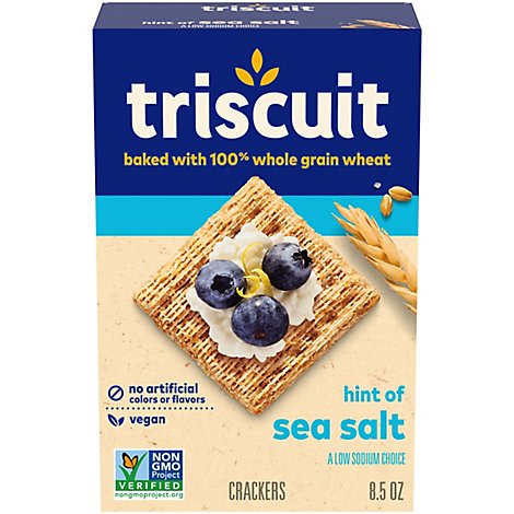 Triscuit Crackers Wheat Whole Grain Hint Of Sea Salt - 8.5 Oz