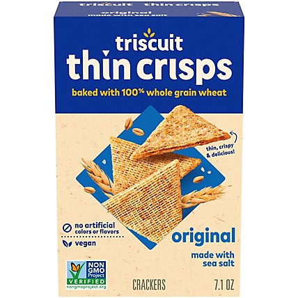 Triscuit Thin Crisps Crackers Wheat Whole Grain Original - 7.1 Oz - Image 2