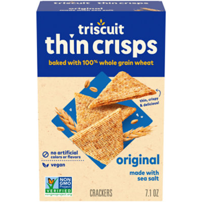 Triscuit Thin Crisps Crackers Wheat Whole Grain Original - 7.1 Oz