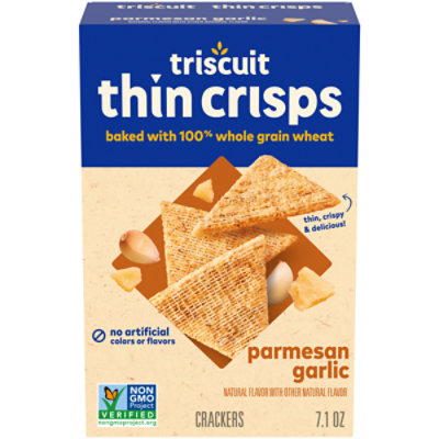 Triscuit Thin Crisps Parmesan Garlic Whole Grain Wheat Crackers - 7.1 Oz