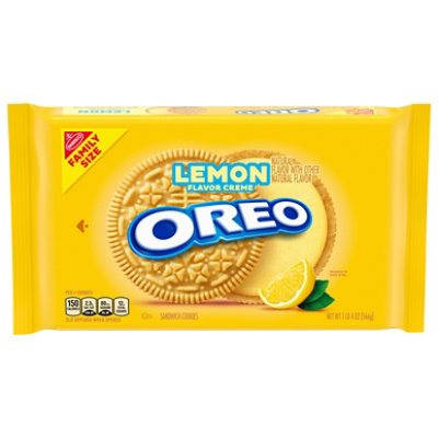 OREO Lemon Creme Sandwich Cookies Family Size - 20 Oz