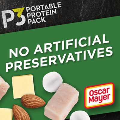 P3 Portable Protein Plate with Turkey Almonds Jack Cheese & Yogurt Covered Berries Tray - 3.2 Oz - Image 2