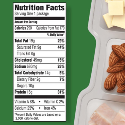 P3 Portable Protein Plate with Turkey Almonds Jack Cheese & Yogurt Covered Berries Tray - 3.2 Oz - Image 6