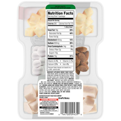 P3 Portable Protein Snack & Protein Plate with Turkey Almonds Jack Cheese & Yogurt Covered Blueberries - 3.2 Oz - Image 7