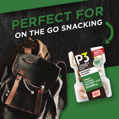P3 Portable Protein Snack & Protein Plate with Turkey Almonds Jack Cheese & Yogurt Covered Blueberries - 3.2 Oz - Image 3