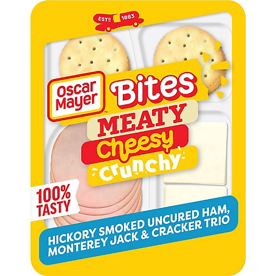 Oscar Mayer Natural Meat & Cheese Snack Plate with Uncured Ham & Monterey Jack Tray - 3.3 Oz