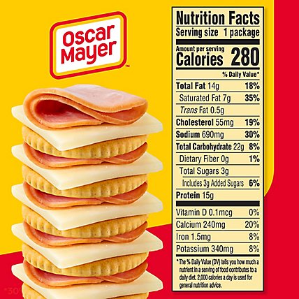 Oscar Mayer Natural Meat & Cheese Snack Plate with Uncured Ham & Monterey Jack Tray - 3.3 Oz - Image 8