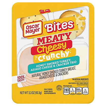 Oscar Mayer Natural Meat & Cheese Snack Plate with Turkey & Asiago Cheese Tray - 3.3 Oz - Image 5