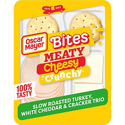 Oscar Mayer Natural Meat & Cheese Snack Plate with Turkey & White Cheddar Cheese Tray - 3.3 Oz - Image 1