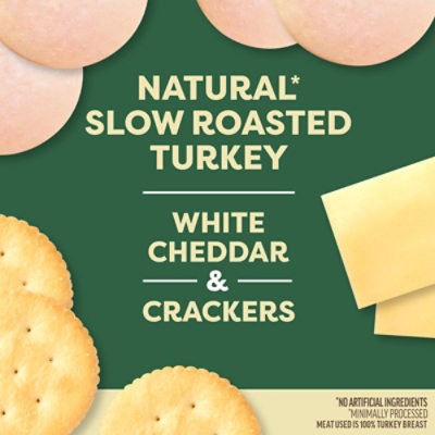 Oscar Mayer Bites Slow Roasted Turkey, White Cheddar & Cracker Trio Meat & Cheese Snack Plate - 3.3 Oz - Image 2