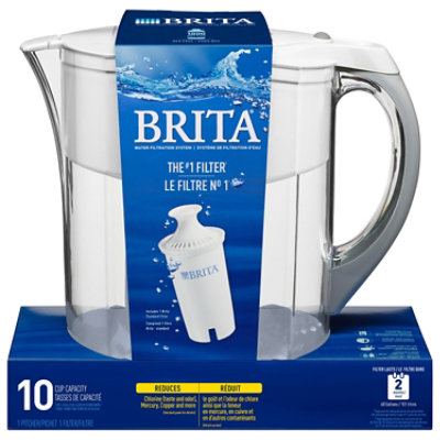 Brita Water Filter Pitcher, 10 Cup Plus Extra Filters New With Issues READ