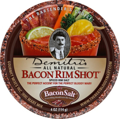 Demitris Bacon Rimshot Bloody Mary Rimmer All Natural Spiced Rim Salt - 4 Oz - Image 2