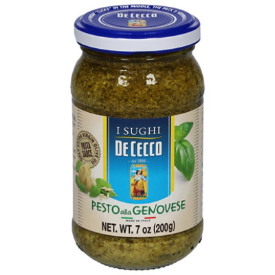 De Cecco Pasta Sauce Pesto Alla Genovese Jar - 7 Oz