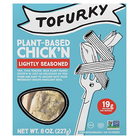 Tofurky Lightly Seasoned Chick N - 8 Oz