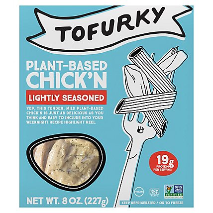 Tofurky Lightly Seasoned Chick N - 8 Oz - Image 1