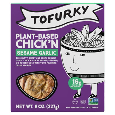 Tofurky Slow Roasted Chick N Sesame Garlic Nutty And Sweet Zesty - 8 Oz - Image 3