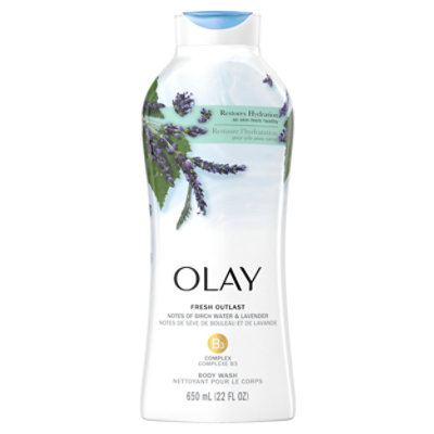 Olay Fresh Outlast Body Wash Birch Water & Lavender 22 fl oz
