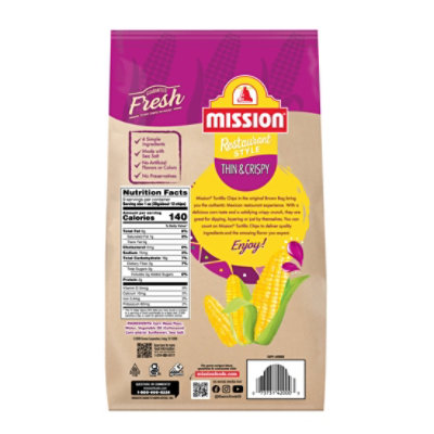 Mission Thin & Crispy Yellow Corn Tortilla Chips - 9 Oz - Image 2