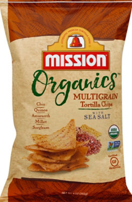 Mission Organics Tortilla Chips Multigrain with Sea Salt - 9 Oz - Image 2