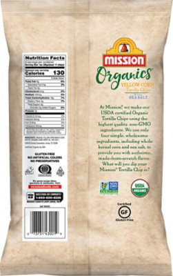 Mission Organics Tortilla Chips Yellow Corn with Sea Salt - 9 Oz - Image 3