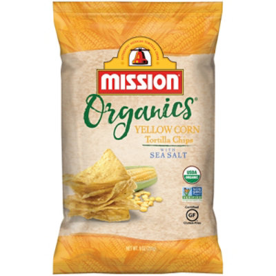 Mission Organics Tortilla Chips Yellow Corn with Sea Salt - 9 Oz - Image 2