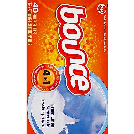 Bounce Fabric Softener Dryer Sheets Fresh Linen - 40 Count - Image 3