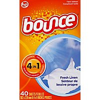 Bounce Fabric Softener Dryer Sheets Fresh Linen - 40 Count - Image 2