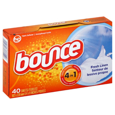 Bounce Fabric Softener Dryer Sheets Fresh Linen 40 Count Safeway