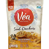 Vea Seed Crackers Greek Hummus with Olive Oil - 5 Oz - Image 2