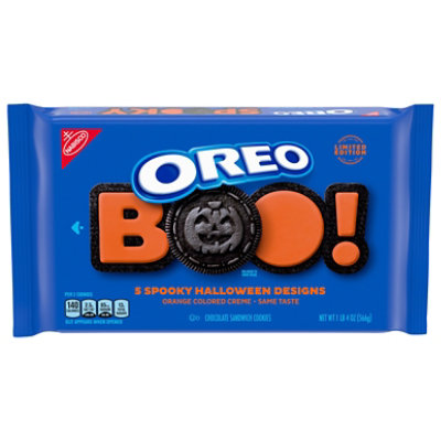 OREO Orange Creme Chocolate Sandwich Halloween Cookies Limited Edition - 20 Oz - Image 2
