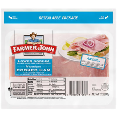 Farmer John Ham Low Sodium - 12 Oz - Image 1