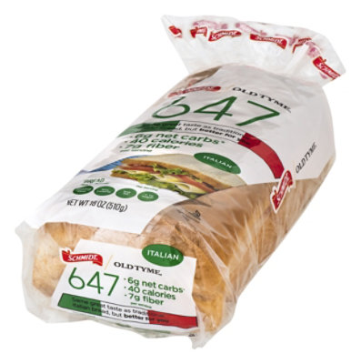 Schmidt Old Tyme 647 Italian Hoagie Rolls Low Calorie Bread - 6 Count - Image 3
