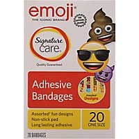 Signature Care Adhesive Bandages Emoji One Size - 20 Count - Image 2