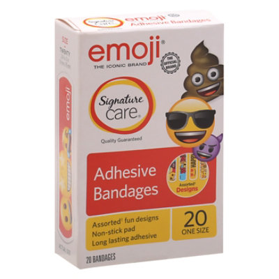 Signature Select/Care Adhesive Bandages Emoji One Size - 20 Count - Image 1