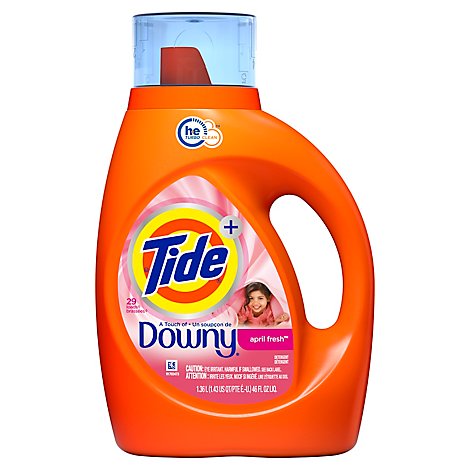 Tide Plus Touch of Downy April Fresh HE Compatible Liquid Laundry Detergent 59 Loads - 46 Fl. Oz.
