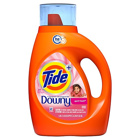 Tide Plus Touch of Downy April Fresh HE Compatible Liquid Laundry Detergent 59 Loads - 46 Fl. Oz.