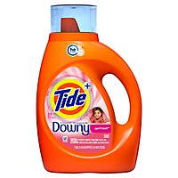 Tide Plus Touch of Downy April Fresh HE Compatible Liquid Laundry Detergent 59 Loads - 46 Fl. Oz. - Image 1