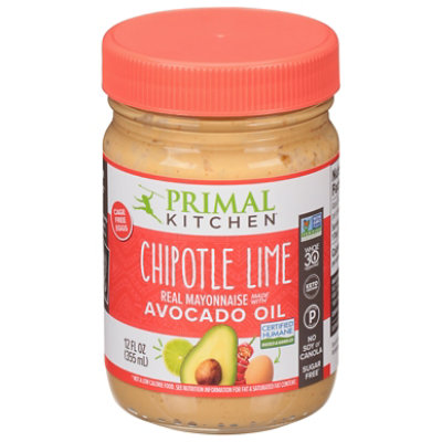 Primal Kitchen Chipotle Lime Mayo made with Avocado Oil, Whole30 Approved,  Certified Paleo, and Keto Certified, 12 Ounces