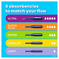 Tampax Pearl Regular Super Super Plus Absorbency Unscented Tampons Trio Pack - 34 Count - Image 2