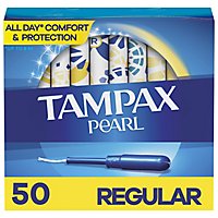 Tampax Pearl Tampons Regular Absorbency - 50 Count - Image 1