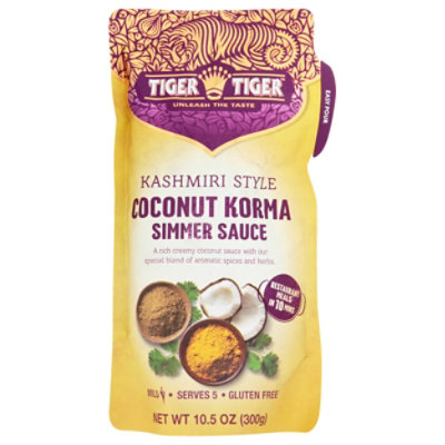 Tiger Tiger Sauce Simmer Pouch Korma - 10.5 Oz