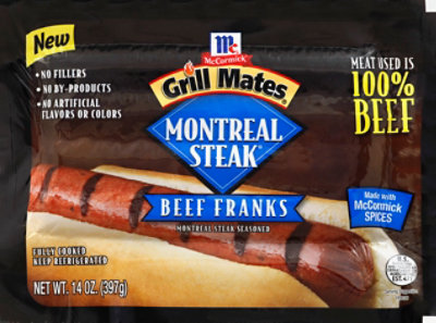 McCormick Grill Mates Beef Franks Montreal Steak - 14 Oz - Image 2