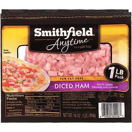 Smithfield Anytime Favorites Hickory Smoked Diced Ham - 16 Oz - Image 3