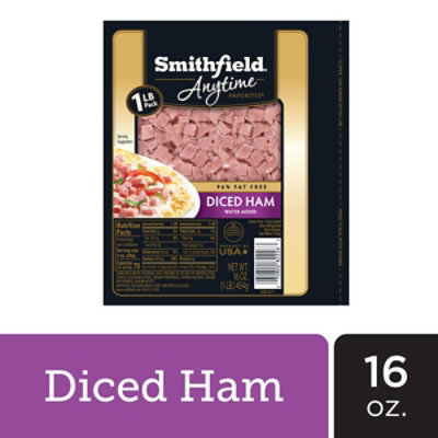 Smithfield Anytime Favorites Hickory Smoked Diced Ham - 16 Oz - Image 1