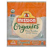 Mission Organic Tortillas Flour Soft Taco Bag 6 Count - 10.5 Oz