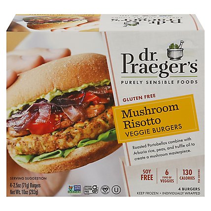 Dr. Praeger Burger Veg Mushroo - 10 Oz - Image 3