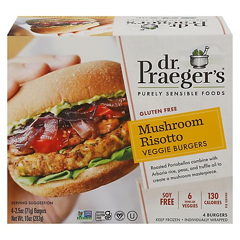 Dr. Praeger Burger Veg Mushroo - 10 Oz