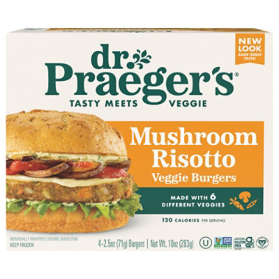 Dr. Praeger Burger Veg Mushroo - 10 Oz